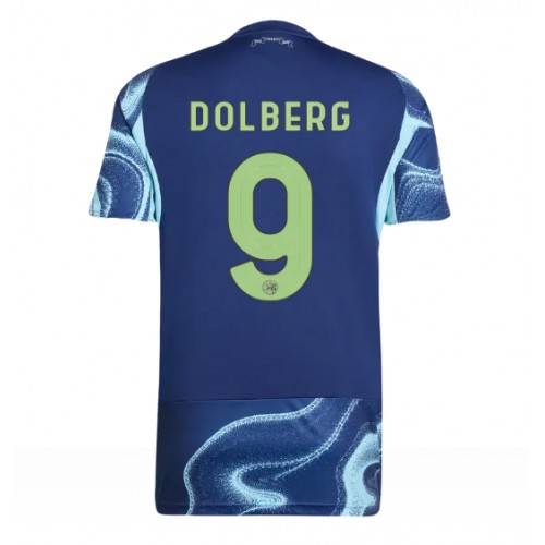 Stroje piłkarskie Ajax Kasper Dolberg #9 Koszulka Wyjazdowej 2025-26 Krótki Rękaw